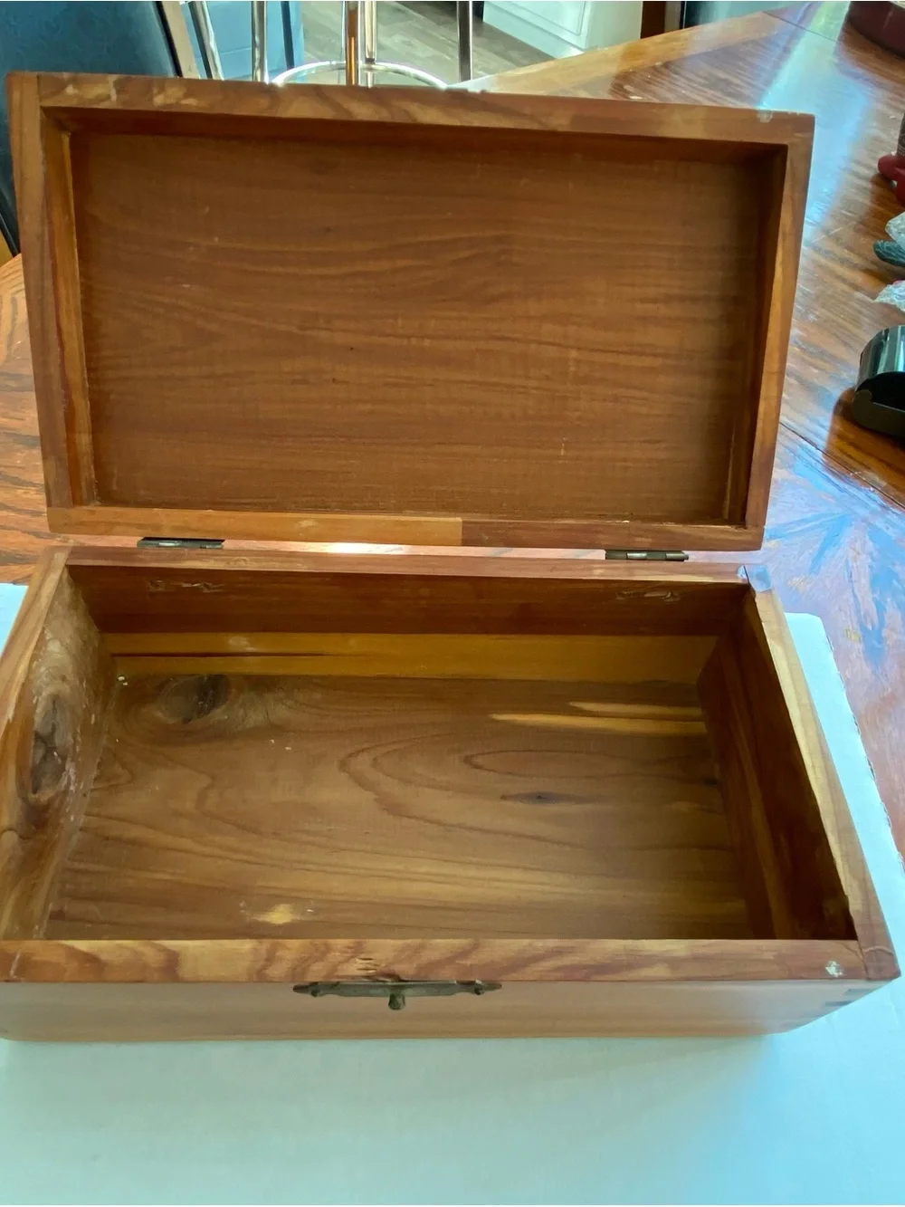 Wood Jewelry and Keepsake Box in Natural Brown